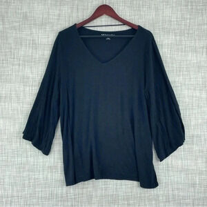 Soft Surroundings Womens Size XL black long sleeve shirt 3485